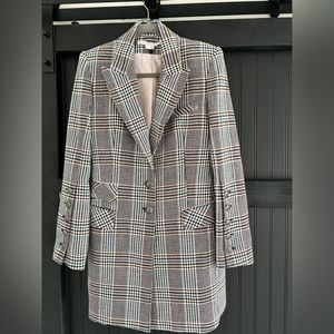 Veronica Beard Oversized Houndstooth Dickey Jacket  | Size 6
